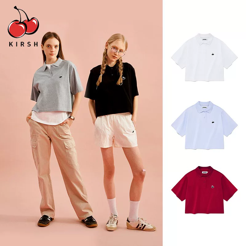 Милая летняя футболка с коротким рукавом для отдыха, 23 года, polo воротник