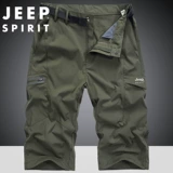 Jeep, летние тонкие штаны, шелковые быстросохнущие уличные спортивные эластичные шорты для отдыха, оверсайз