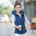 Chống mùa giải phóng mặt bằng mùa thu và mùa đông ngắn xuống bông vest nữ Hàn Quốc phiên bản của mỏng giảm béo dày nữ vest vest áo khoác