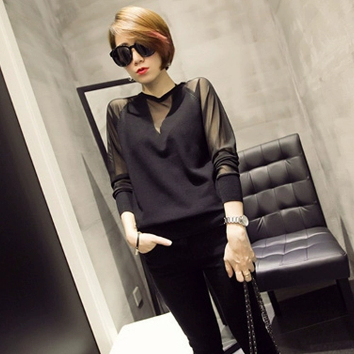 Осенняя базовая приятная телу рубашка, большого размера (2023), большой размер, подходит для полных девушек, в западном стиле