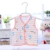 Bé vest mùa xuân và mùa thu bé vest vai chàng trai và cô gái vest cotton 0-1 năm tuổi cotton sơ sinh mùa hè phần mỏng áo trẻ em Áo ghi lê