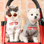 Pet cha mẹ mèo con quần áo mùa thu và mùa đông cộng với nhung ấm áp trang phục chó Teddy VIP chó con Bomei quần áo thủy triều - Quần áo & phụ kiện thú cưng