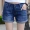 Mùa xuân và mùa hè mới cao eo lỗ quần short denim nữ Hàn Quốc phiên bản của thêu giản dị hoang dã hoang dã quần mỏng quần chân rộng