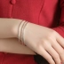 Vòng tay bạc ba vòng thời trang Vòng tay bạc 999 sterling bạc nữ cá tính thủy triều sterling bạc 2019 mới gửi bạn gái - Vòng đeo tay Cuff vòng bạc cho bé Vòng đeo tay Cuff