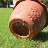 Ali Flowl круглый цветочный горшок № 4-14 Многолетний горшок с маленьким цветочным горшком Матовая текстура рельеф