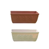 Али длинная квадратная толстая смола выпуклая цветочная горшка Дом Внутренний балкон посадка цветов овощи, мульти -мичные длинные бункеры