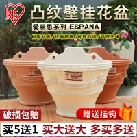 Стена рельсов эспаны -Цветочный горшок, выпуклый, имитация Элиса имитация керамическая смола Пластиковый зеленый горшок с горшками в горшках