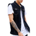 Mùa hè thanh niên vest denim size lớn cộng với béo cộng với béo lớn co giãn không tay áo vest thời trang vest - Dệt kim Vest áo vest đen Dệt kim Vest