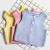 Sớm em bé quần áo áo len áo len mùa xuân và mùa thu sinh đôi bé vest vest sơ sinh siêu nhỏ kích thước 3-6 kg