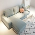 Căn hộ nhỏ Bắc Âu góc căn hộ hình chữ L Sofa hình chữ 7 đa chức năng đầy đủ có thể giặt sofa in vải gió sofa - Ghế sô pha Ghế sô pha