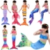 Trẻ em của nàng tiên cá áo tắm cô gái nàng tiên cá đuôi cô gái mermaid costume swimwear ba mảnh phù hợp với mắt cá chân