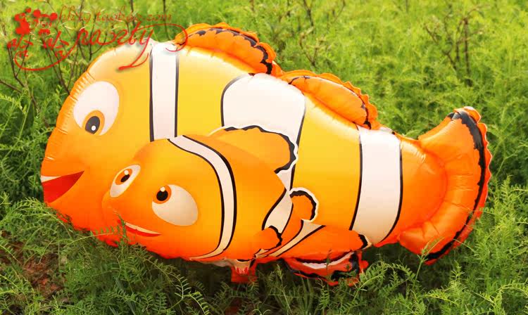 卡通造型铝膜气球 小丑鱼海洋气球 生日派对布置装饰
