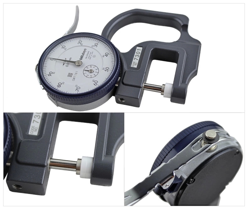 正品三丰mitutoyo厚度计测厚规0-10mm7301 7327 7331s厚度测量仪