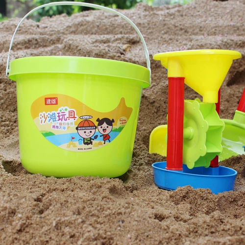 Детская пляжная игрушка, комплект для мальчиков и девочек для игр в воде, лопата для игры с песком, набор инструментов, песочные часы