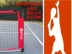 Xu Kaxi trẻ em lưới ngắn lưới thép không gỉ lưới di động giá quần vợt di động đơn giản gấp cột