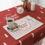 Đơn giản và hiện đại hình học đôi vải dày Tây pad pad nhiệt thảm bảng mat đế lót ly các món ăn Thảm thảm trà - Khăn trải bàn khăn trải bàn đen