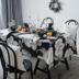 Mỹ màu đen và trắng ins bảng vải khăn trải bàn khăn trải bàn tròn hình chữ nhật bàn cà phê vải phòng khách phòng ăn với bìa khăn vải Khăn trải bàn