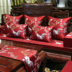 Trung quốc thêu gỗ gụ sofa đệm đệm đồ nội thất gỗ rắn đệm La Hán giường đệm chống trượt phong cách Trung Quốc custom set Ghế đệm / đệm Sofa
