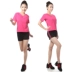 Luijiao khiêu vũ vuông trang phục thể dục nhịp điệu quần áo nữ yoga quần áo thể dục nhịp điệu quần áo ngắn tay quần short chạy phù hợp với thể dục