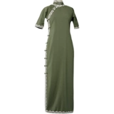 Zm959 Spring / Summer Siangyun Yaei Cheongsam Paper New 40mmi One -Piece без опытного рисунка с низкой щелью.