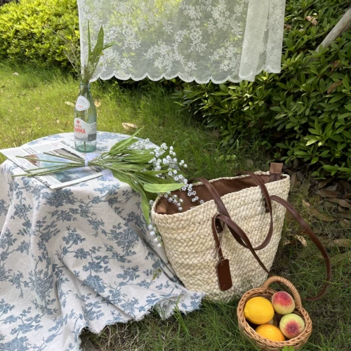 Плетеная пляжная вместительная и большая сумка на одно плечо, изысканный стиль