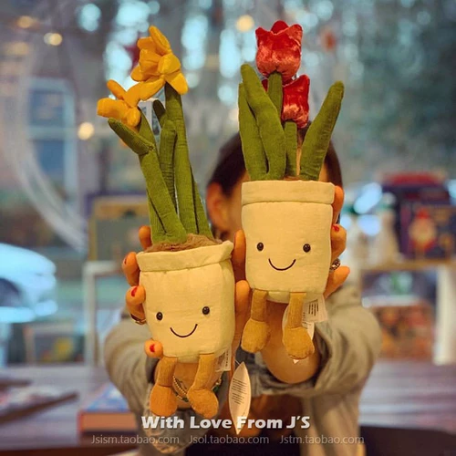 Jellycat, лампа для растений, плюшевая мультяшная кукла, Великобритания, нарцисс, кактус