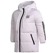 Li Ning counter nữ mid-down down jacket 2017 lady giản dị đội mũ trùm đầu màu trắng xuống quần áo thể thao AYMM086