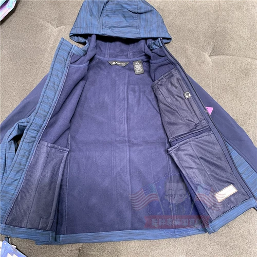 Детская флисовая удерживающая тепло ветрозащитная толстовка с капюшоном подходит для мужчин и женщин с молнией, комфортная куртка, США