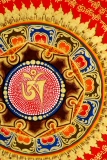 Праджна Тибет Непал Лама Чистая рука -покраска Тэнка, висящая шесть -характер мантра Мантра 50*50 см.
