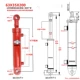 cảm biến hành trình xi lanh thủy lực Xi lanh thủy lực Xi lanh thủy lực xi lanh thủy lực hai chiều 63 nâng nhỏ Lắp ráp trạm bơm thủy lực 5 tấn kính thiên văn ti ben thủy lực