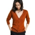 2018 mùa xuân và mùa thu len đan áo len cardigan của phụ nữ phần ngắn bên ngoài dài tay kem chống nắng điều hòa không khí áo sơ mi giải phóng mặt bằng kích thước lớn áo Áo len