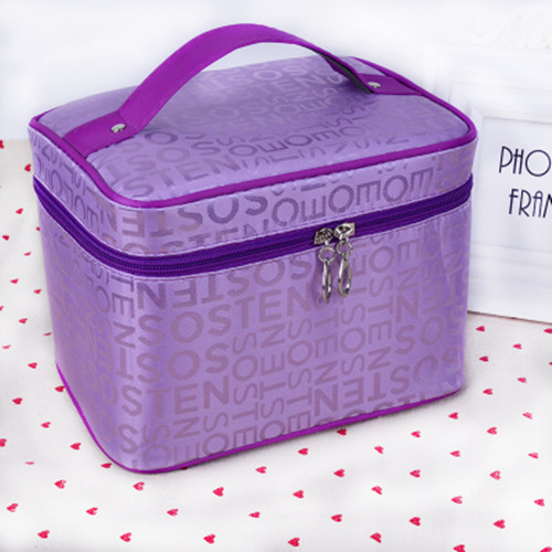 Letters Purple LargeVertical section high-capacity portable letter Cosmetic Bag Chemical box Foldable Cosmetic Bag Cosmetics Storage bag free shipping