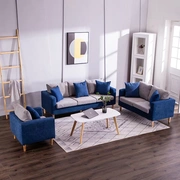 Sofa vải căn hộ nhỏ phòng khách hiện đại tối giản đôi ba cửa hàng quần áo đơn giản quán cà phê mạng đỏ phần Bắc Âu - Ghế sô pha