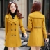 Châu âu trạm 2016 mùa xuân mới làn sóng của phụ nữ Han Fan Nizi áo gió Hàn Quốc phiên bản của Nizi coat ngắn áo len mẫu áo khoác đẹp Áo khoác ngắn
