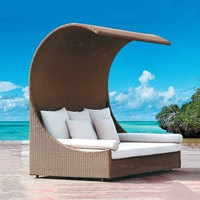 Открывающееся кресло на открытом воздухе, стул ротанга, лежащая кровать, мебель из ротанга, современный кресло для отдыха, простой бассейн
