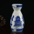 Jingdezhen truyền thống gốm sứ màu xanh và trắng rượu vang rượu vang ly rượu vang trắng chai rượu vang ấm rượu bình rượu làm mát gia đình rượu ấm các loại ly uống rượu whisky Rượu vang