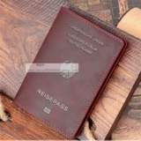 Германия паспорт обложка Германии версии головы слой ковхида сумасшедшая лошадь кожаная паспортная крышка кожа