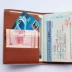 Cartoon Bear Passport Gói vé Hộ chiếu du lịch Túi lưu trữ tài liệu đa năng túi đeo chéo nữ dễ thương Túi thông tin xác thực