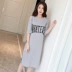 Phiên bản Hàn Quốc của váy ngủ nữ mùa hè sinh viên tươi mùa hè cotton mùa hè tay ngắn mang thai phụ nữ dài có thể mặc đồ ngủ dài váy đầm dễ thương Đêm đầm