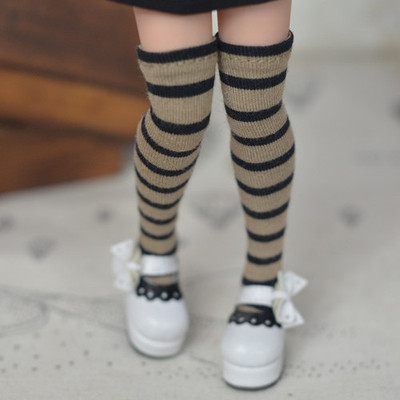 taobao agent Suitable for Blythe/Jerryberry/Azone/Momoko baby with a striped bottom socks over the knee long socks
