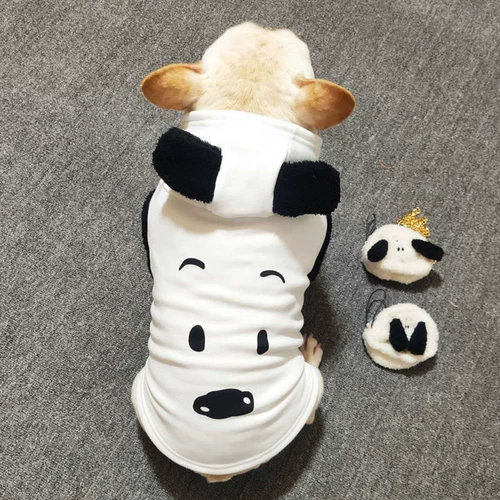 Собака маленькая и маленькая инуяр Шерина Фа Двоя одежда осень и зимний прилив мультфильм мультфильм мультфильм домашний животный сервер