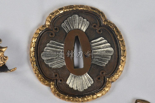 Медный японский меч с аксессуарами, дракон и феникс