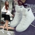 Mùa xuân và mùa thu cao, giày vải trắng đế bằng cao dành cho nữ Sinh viên Hàn Quốc giầy mọi nữ Plimsolls