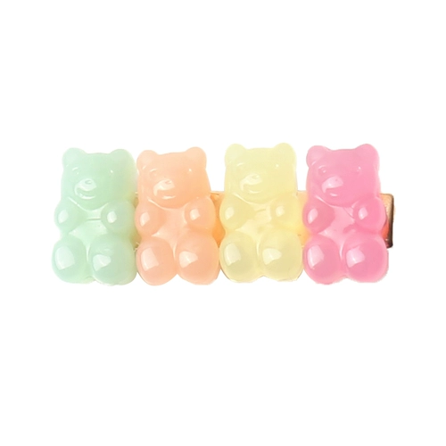 Милая заколка для волос, брендовый аксессуар для волос, японские и корейские, с медвежатами