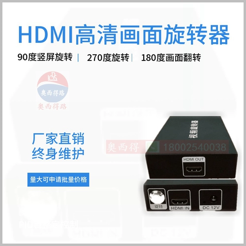 Чистое аппаратное видео HD HDMI Экран сигнала 90 градусов 180 градусов 270 градусов изображения.