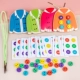 mầm non Montessori quần áo trẻ con giáo dục trẻ em 3-6 tuổi đối với nam và nữ 4 nút luồng đồ chơi