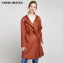 [Giá trị mùa thu và mùa đông] Thêu ve áo Vero Moda trong phần dài của áo len thắt eo | 317327507 áo dạ nữ dáng lỡ Accentuated eo áo