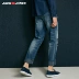 JackJones Jack Jones nam lỗ vá jeans JO | 217332589 quan ao nam Cao bồi
