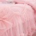 Váy cưới bằng vải mền bao gồm bốn bộ cotton công chúa gió giường váy cô gái mùa hè lưới đỏ - Bộ đồ giường bốn mảnh