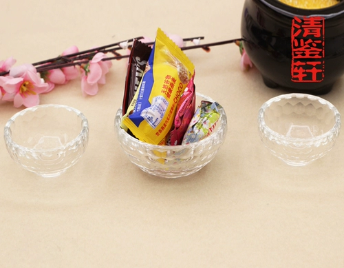 Тайские амулеты подлинная выделенная хрустальная чашка каменная миска с водными напитками и лампами лигаина закуски желтый порошок аметист